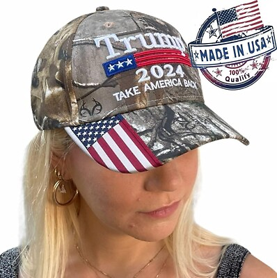 #ad Donald Trump 2024 Cap MAGA Baseball Caps Take America Back Hat made in USA Camo