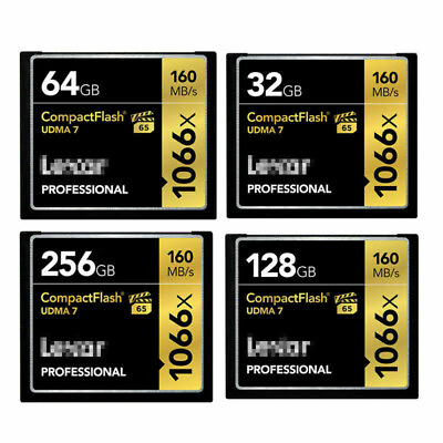 #ad Lexar SanDisk 32GB 256GB CF Memory Card Compact Flash 160MB s 1066x 1067X VPG 65
