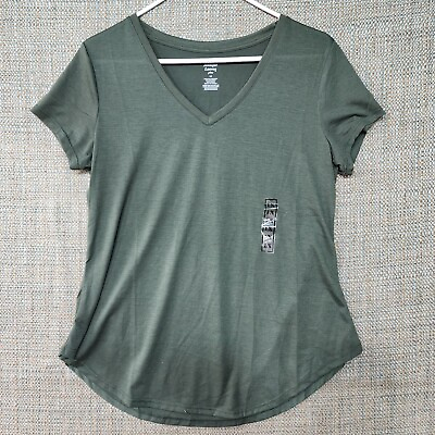 #ad Jennifer Lauren Plus Womens XL NWOT Green Shirt V Neck