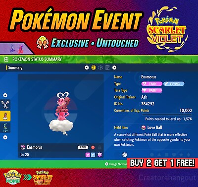 #ad Enamorus Event 💘 Pokémon GO Valentine#x27;s Day Event 💘 Pokemon Scarlet and Violet