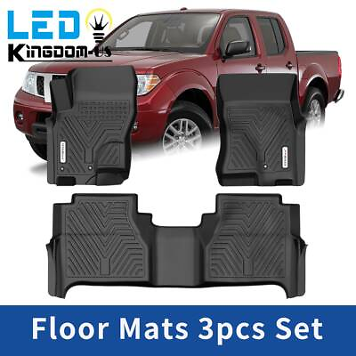 #ad Floor Mats for 2008 2021 Nissan Frontier Crew Cab All Weather TPE 3pcs Liner Set