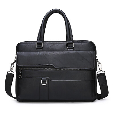 #ad Men PU Leather Briefcase Laptop Messenger Bag Women Computer Handbag Satchel 15quot;