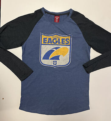 #ad AFL Retro First 18 Apparel West Coast Eagles Mens Long Sleeve T shirt Size Small