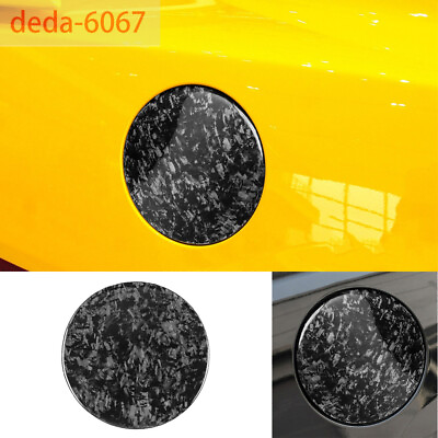 #ad Forged Carbon Fuel Filler Tank Cover Door Gas Cap For Chevrolet Camaro 2010 2015