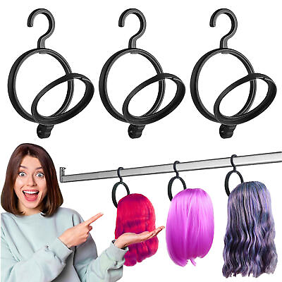 #ad 3 Pack Wig Hanger Portable Hanging Wig Stand For Wigs and Hats Collapsible