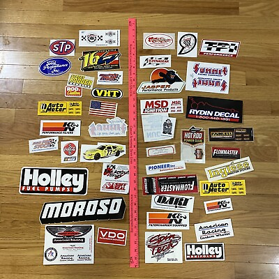 #ad Huge Lot Of Modern And Vintage Hot Rod Stickers Automotive Racing Custom LOOK