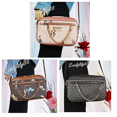 #ad NWT Michael Kors Jet Set Item Girls LG EW Zip Chain Crossbody Bag Option $398