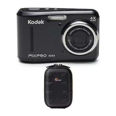 #ad Kodak PIXPRO FZ43 16 MP Digital Camera 4X Optical Zoom 2.7 inch LCD Black Bundle