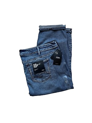 #ad NWT Silver Jeans Co Women#x27;s Elyse Comfort Fit Mid Capri Plus size 24 DD108