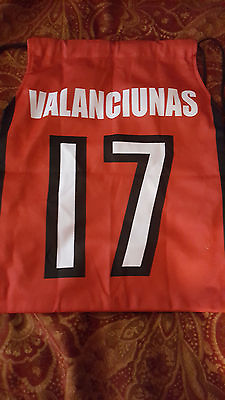 #ad JONAS VALANCIUNAS drawstring bag sack backpack TORONTO RAPTORS SGA