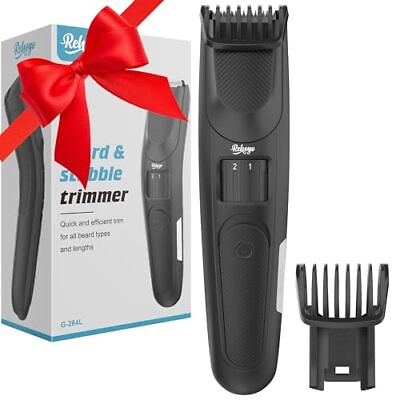 #ad Mens Beard Trimmer 40 Length Adjustable Precision Dial amp; 2 Combs Professio