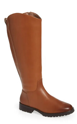 #ad New Women’s Nordstrom Oliver Riding Boot Brown Leather Size 6.5M Retail $149