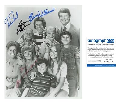 #ad The Brady Bunch SIGNED Cast 8x10 Photo Robert Reed Florence Henderson 2 ACOA