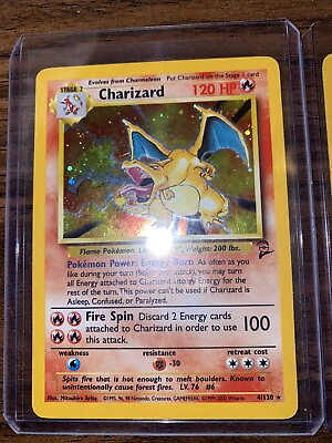 #ad Pokémon TCG Charizard Base Set 2 4 130 Holo Rare Condition