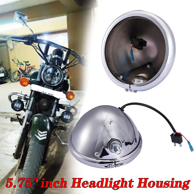 Chrome 5.75 inch Round Headlight Housing Bucket For Harley Sportster XL 1200 883 $41.99