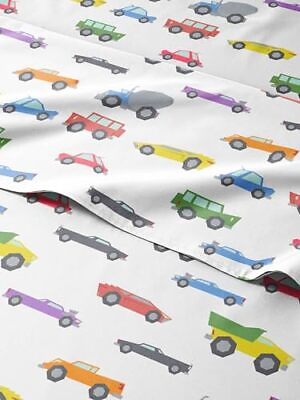 #ad Kids Cars Queen 4 Piece Sheet Set Boys Girls Teens Toddler Easy Fit Deep ...