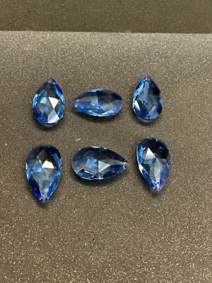 #ad Stunning Swarovski Strass Almond Drop Crystals 50mm Medium Sapphire 8721 50B