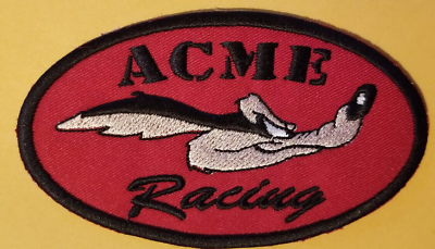 #ad ACME RACING WILE E. COYOTE Embroidered Patch approx 2.25X4quot;