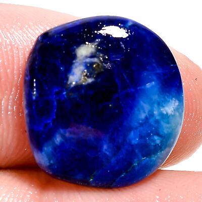 #ad 07.50 Cts. Natural Stunning Neon Blue Afghanite Fancy 15X14X3 MM Cab. Gemstone