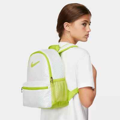 #ad Nike Brasilia JDI Kids Mini Backpack Small 11 L White Atomic Green DH6864 321