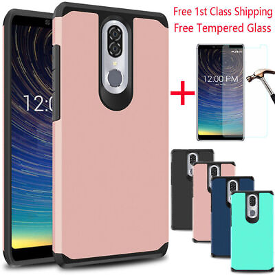 #ad For Coolpad Legacy Alchemy Shockproof Armor Bumper Cover CaseTempered Glass