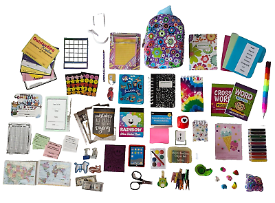 #ad 100 Mini School Desk amp; Backpack School Supplies for American Girl amp; 18quot; Dolls