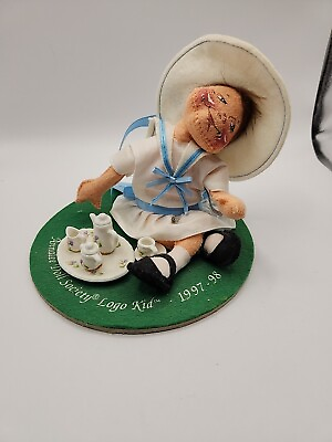 #ad Annalee Doll Society Logo Kid 97 98 Drinking Tea