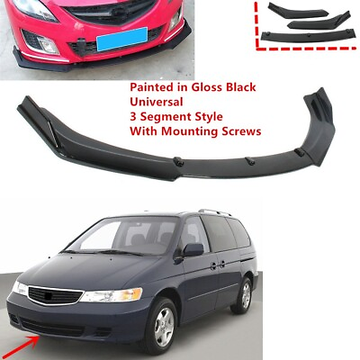 #ad Add on Universal For Honda Odyssey 00 04 Front Bumper Lip Splitter Spoiler Black