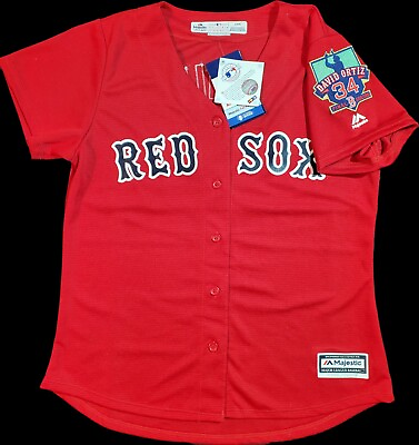#ad NEW Majestic Authentic Boston Red Sox David Ortiz Jersey Size L FINAL SEASON