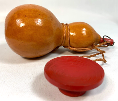 #ad Miniature Japanese Gourd Canteen and Sake Cup Lucky Charm