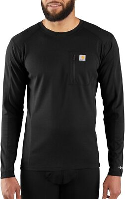 #ad Carhartt Mens Base Force Midweight Tech Thermal Layer Long Large Black