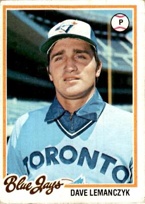 #ad 1978 Topps #33 Dave Lemanczyk Toronto Blue Jays Vintage Original