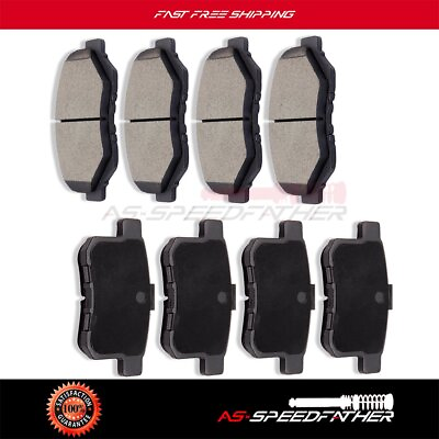 #ad 4x Front and 4x Rear Ceramic Brake Pads For Honda Accord 2008 2009 2012