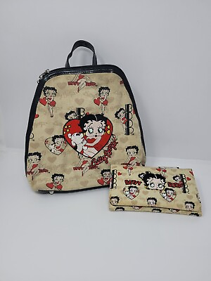 Betty Boop Mini Backpack Purse 9quot; All Over Print Carry All Bag