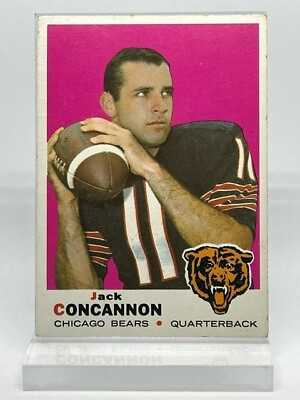 #ad 1967 Topps Football Chicago Bears Jack Concannon Card#186 Vintage GEM