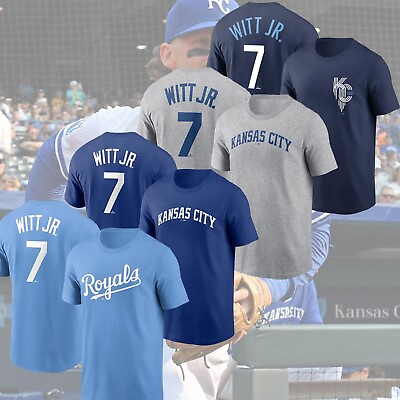 #ad NEW Bobby Witt Jr #7 Kansas City Royals Name amp; Number T Shirt Fan Gift