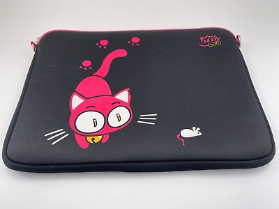 #ad KITTY TO GO Designer Notebook Sleeve Laptop Cover Case Digittrade Cat Mouse 17quot;