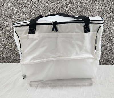 #ad Gemline White Cooler Bag Canvas Picnic Cooler Beach Bag Cooler Bag