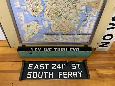 #ad NY NYC SUBWAY ROLL SIGN R14 IRT SOUTH FERRY FINANCIAL DISTRICT MANHATTAN E 241st
