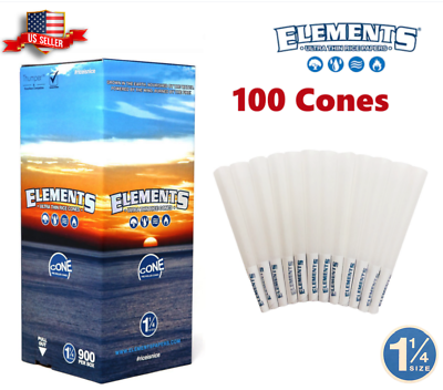 #ad Elements Ultra Thin Rice Cones 1 1 4 Size 100 Pack amp; Fast Shipping