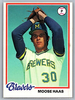 #ad 1978 Baseball Topps Moose Haas Milwaukee Brewers #649 RC