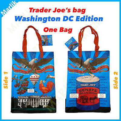 #ad NEW Trader Joe#x27;s Joes Washington DC Edition Reusable Shopping Tote Bag One Bag