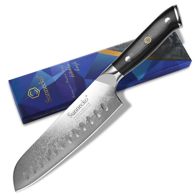 #ad Santoku Knife 7 inch Damascus Steel Knives Kitchen Chef Knife Sushi Slicer Tool