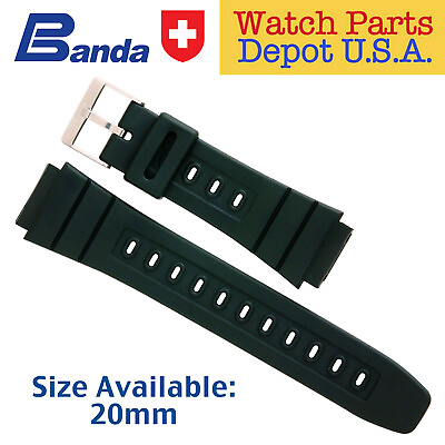 #ad BANDA P168 HIGH QUALITY PVC SPORTS STRAP 20mm to fit CASIO Shock Style Watches