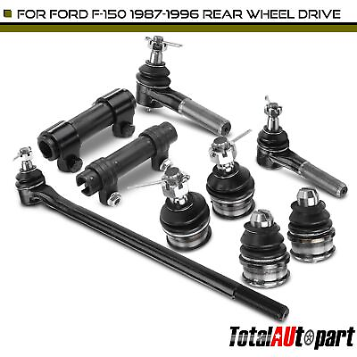 #ad 9Pcs Tie Rod End w Ball Joint for Ford F 150 1987 1996 RWD Front Inner amp; Outer