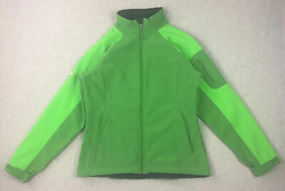 #ad Marmot Soft Shell Women#x27;s Size Medium Full Zip Green Gravity Jacket