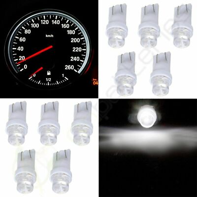 #ad 10x White Bulbs Dashboard Gauge Cluster Panel Light T10 W5W 168 194 For Toyota