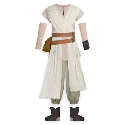 #ad New Disney Store Offical Star Wars REY Deluxe Girls Costume. Retired Size 13