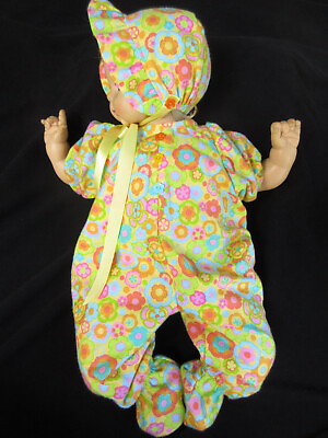 #ad FLOWER POWER FLANNEL SLEEPER SET FOR 19 20quot; MADAME ALEXANDER BABY DOLL