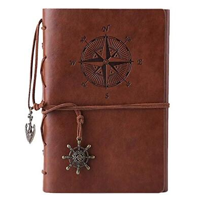 #ad MALEDEN Refillable Spiral Daily Notepad Classic Embossed Travel Journal Diary